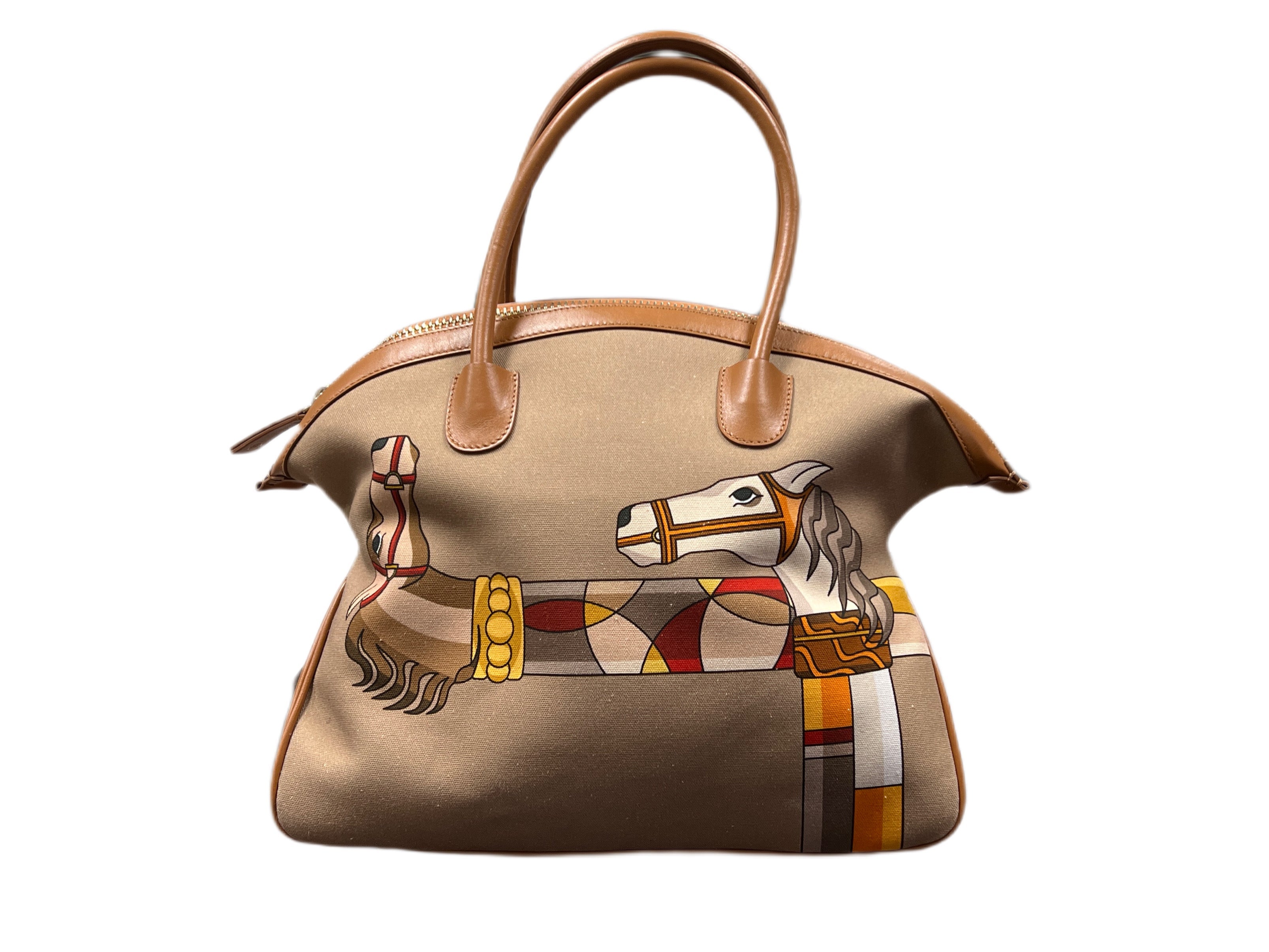 Hermes bag hotsell with horse print